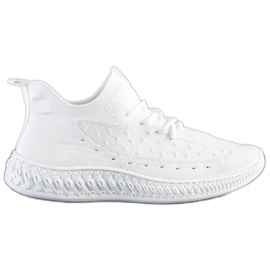 SHELOVET Sneakers in tessuto bianco bianca