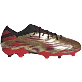 Scarpe da calcio Adidas Nemeziz Messi.1 Fg Jr FY0806 arancione, oro d'oro