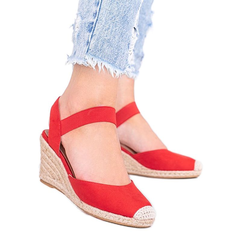 Espadrillas rosse sulla zeppa di Louise rosso