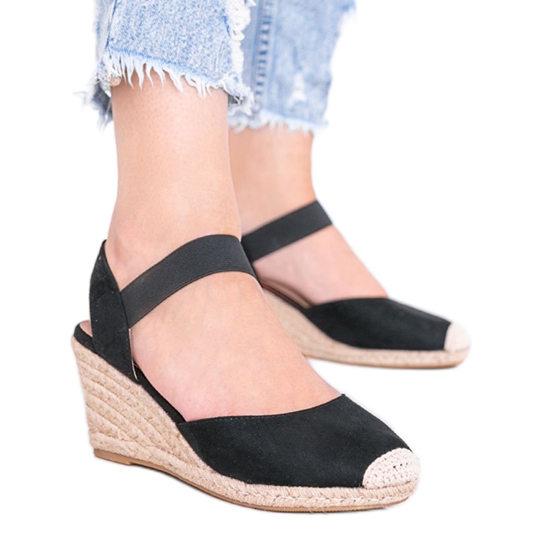 Espadrillas nere sulla zeppa di Louise nero