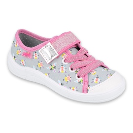 Scarpe per bambini Befado 251Y172 rosa grigio