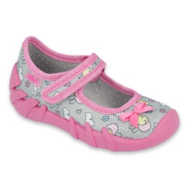 Scarpe per bambini Befado 109P218 rosa grigio