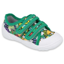 Slipisti per bambini di Befado per velcro 907p122 verde