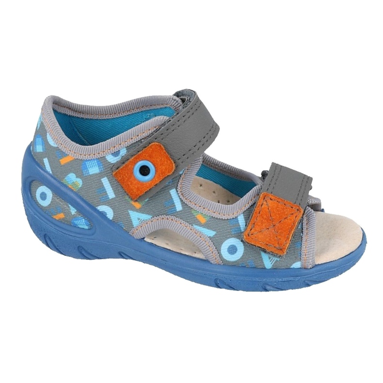 Scarpe per bambini Befado pu 065P160 blu grigio