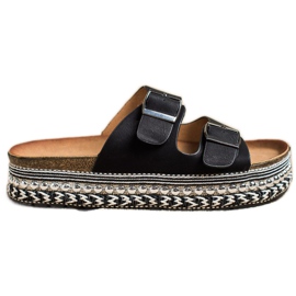SHELOVET Pantofole Con Plateau Decorativo nero