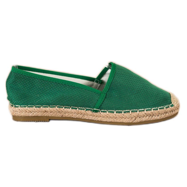 SHELOVET Espadrillas traforate verdi verde