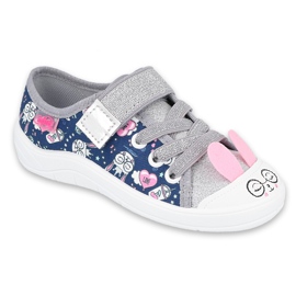 Scarpe per bambini Befado 251X169 blu navy rosa d'argento