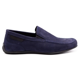 Polbut Mocassini da uomo in pelle 2105 blu navy