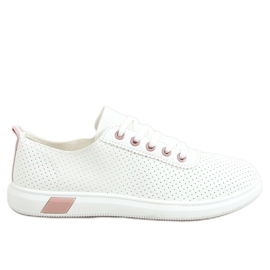 Sneakers da donna bianche e rosa LA42 Pink bianco