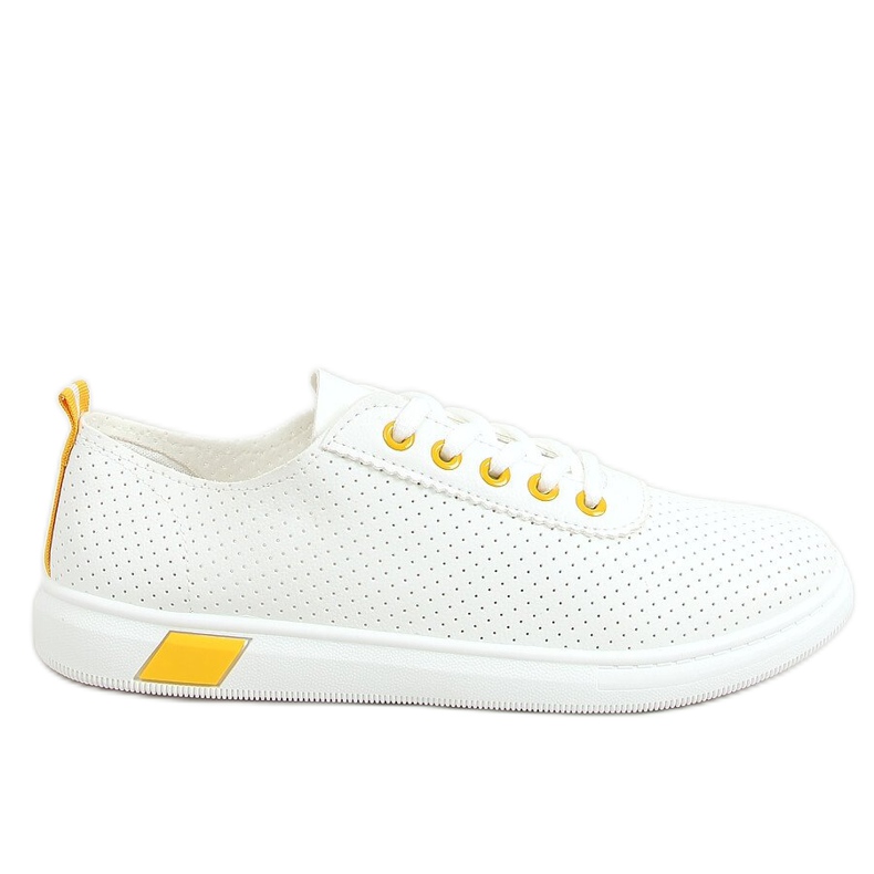 Sneakers donna bianche e gialle LA42 Yellow bianca giallo