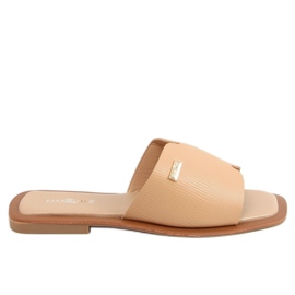 Pantofole da donna beige 3526 Camel