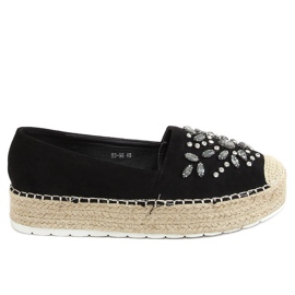 RC-96 Espadrillas nere con pietre nero