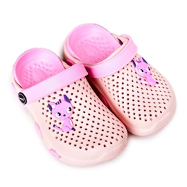 Pantofole rosa per bambini Crocs rosa Olivia