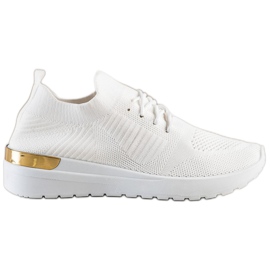 SHELOVET Comode scarpe da ginnastica slip-on bianco