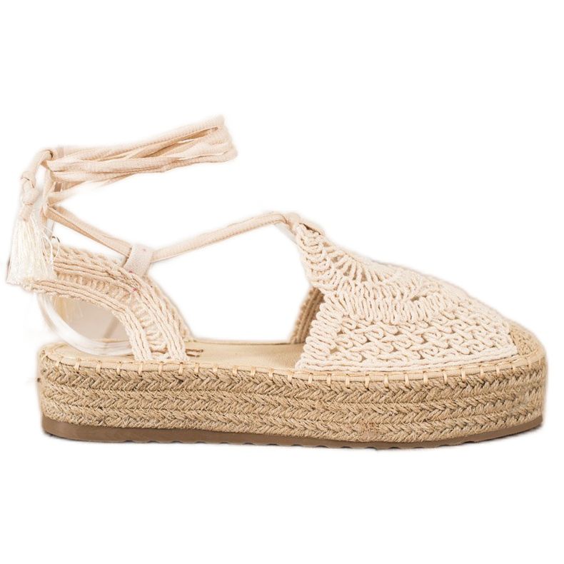 Seastar Espadrillas legate sulla piattaforma beige