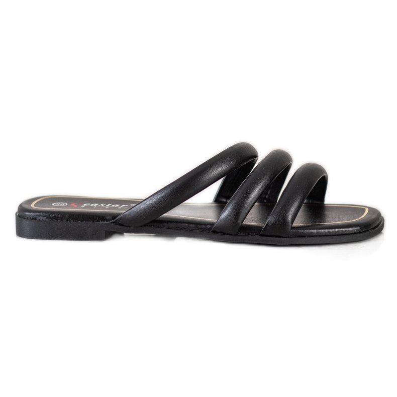 Seastar Pantofole in ecopelle con cinturini nero