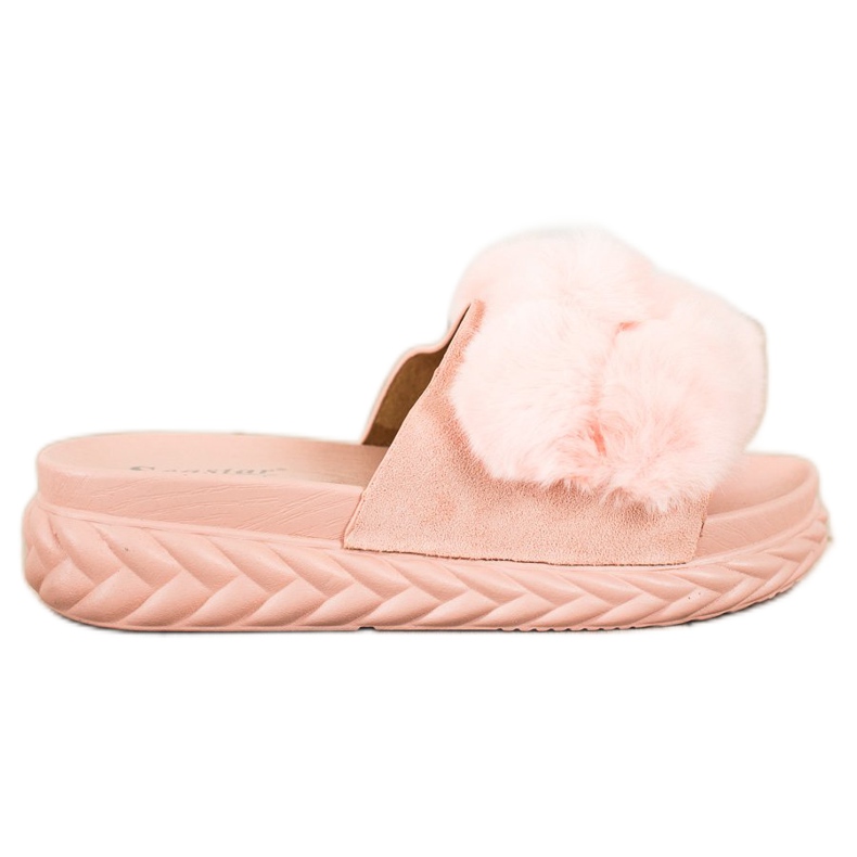Seastar Pantofole Rosa Con Pelliccia