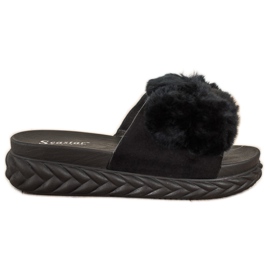 Seastar Pantofole Nere Con Pelliccia nero
