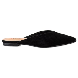 Seastar Pantofole in pelle scamosciata Spitz nero