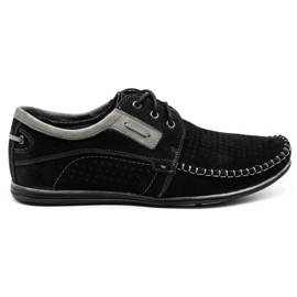 Olivier Mocassini in pelle da uomo neri 4228 nero