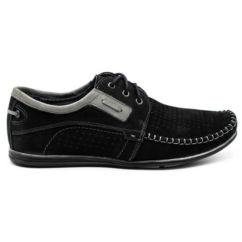 Olivier Mocassini in pelle da uomo neri 4228 nero