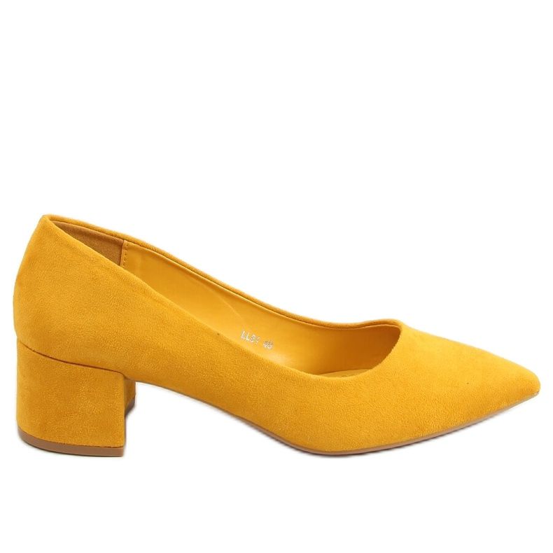 Décolleté con tacco basso LL81 Giallo miele