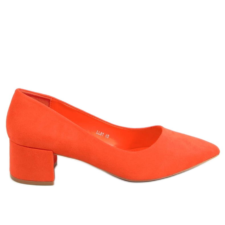 Décolleté tacco basso arancione LL81 Orange arancia