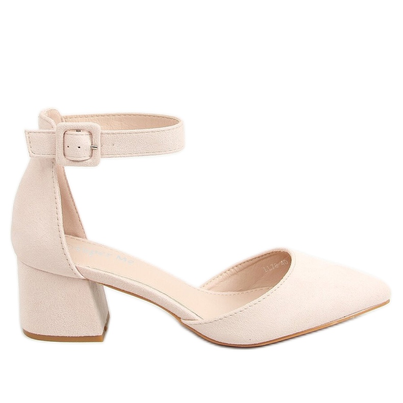 Décolleté con tacco alto beige LL76 Beige