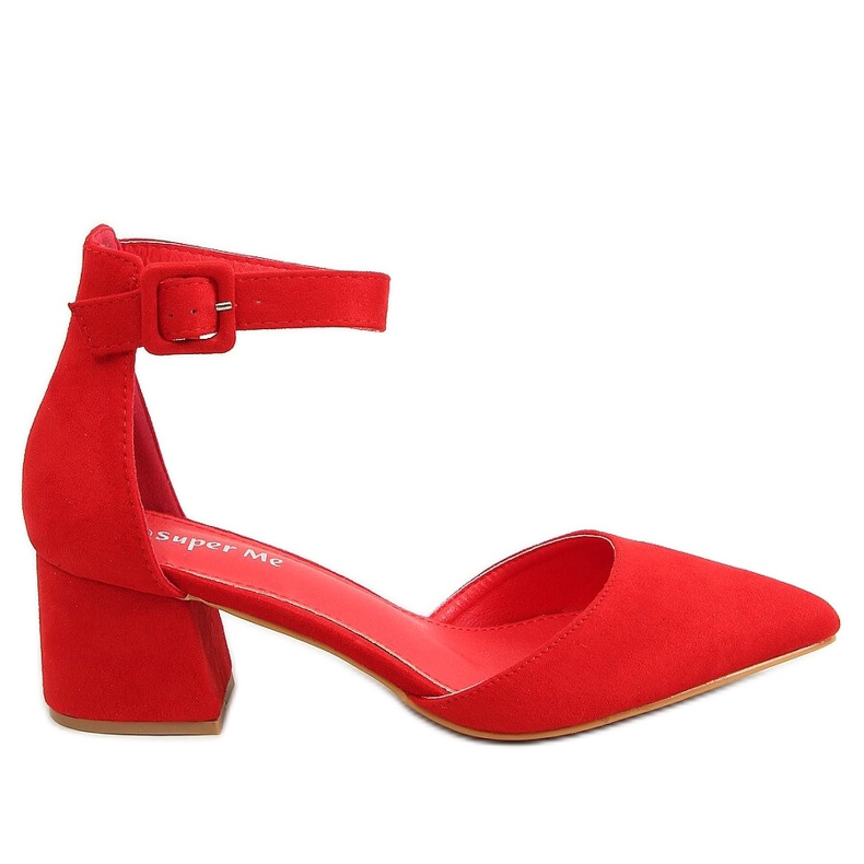 Décolleté con tacco largo rosso LL76 Red