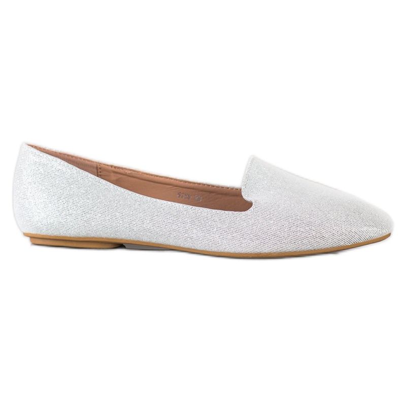 Super Mode Ballerine glitterate d'argento