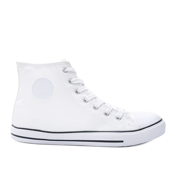 Sneakers bianche da uomo alla caviglia Quatros bianca