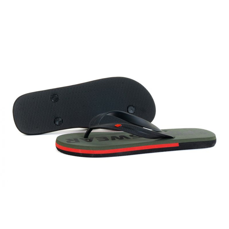 Pantofole 4F M H4L21-KLM006 Cachi nero verde