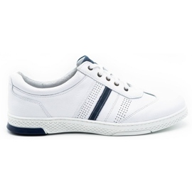 Joker Scarpe casual da uomo in pelle 521/2 bianche bianca