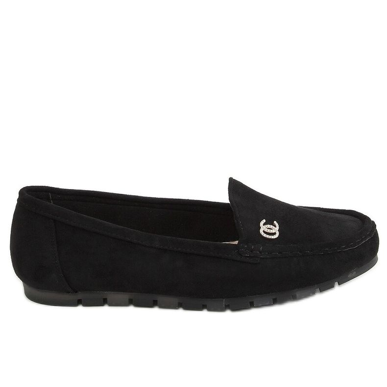 Nero Mocassini neri da donna GS14P Black