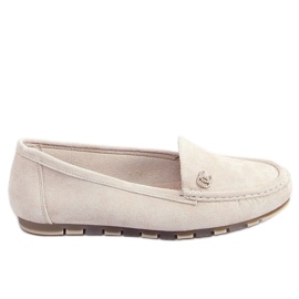 Mocassini da donna beige chiaro GS14P Beige
