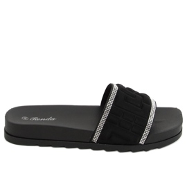 Pantofole nere da donna nere 35-211 nere nero