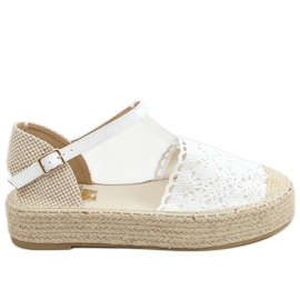 Espadrillas in pizzo bianco 919-4 White bianca