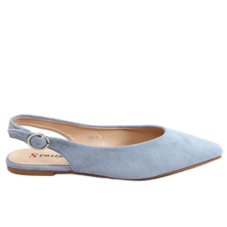 Ballerine con tacco aperto blu SD01P Denim Blue