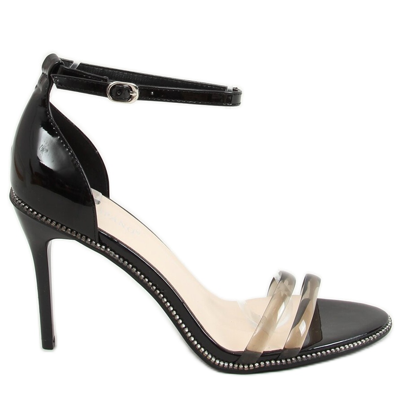 Sandali neri su tacco alto P2L6735-6 Black nero