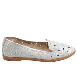 Ballerine traforate grigie PK01P Argento grigio