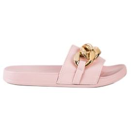 SHELOVET Pantofole Rosa Con Ornamento