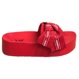 SHELOVET Pantofole Alla Moda Con Fiocco rosso