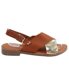 Sandali donna cammello S060117 Cammello marrone d'oro