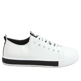 Sneakers da donna bianche e nere LR2189 WHITE / BLACK bianca nero