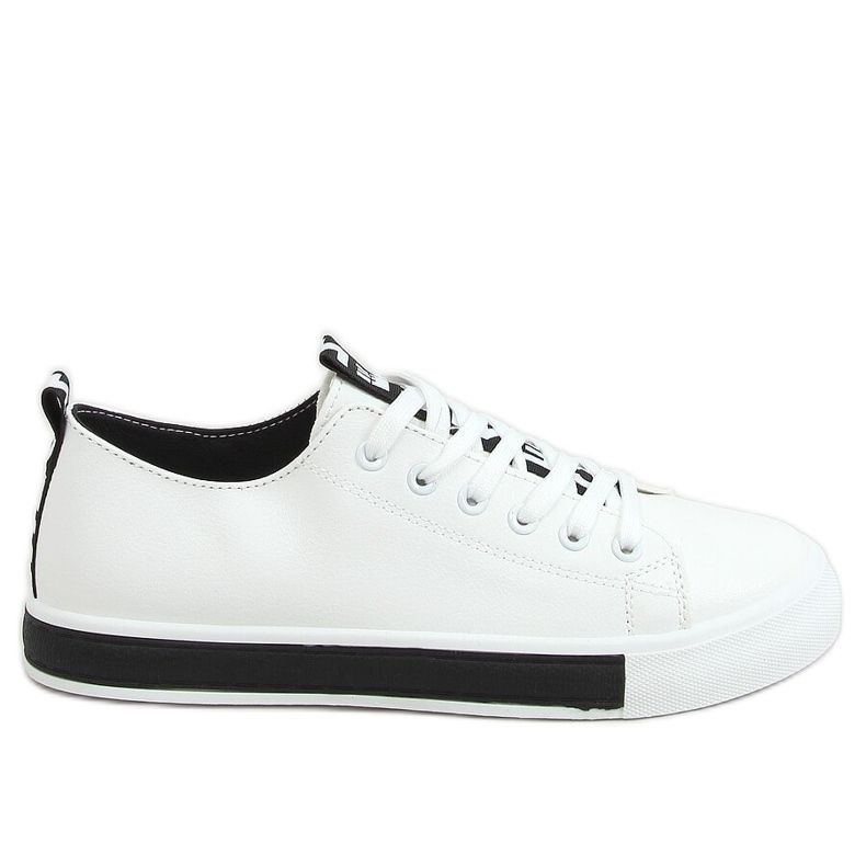 Sneakers da donna bianche e nere LR2189 WHITE / BLACK bianca nero