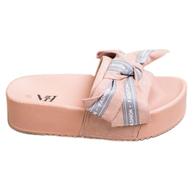 SHELOVET Pantofole Alla Moda Con Fiocco rosa