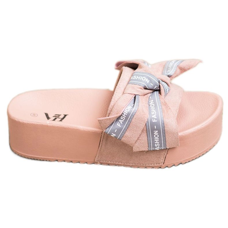 SHELOVET Pantofole Alla Moda Con Fiocco rosa