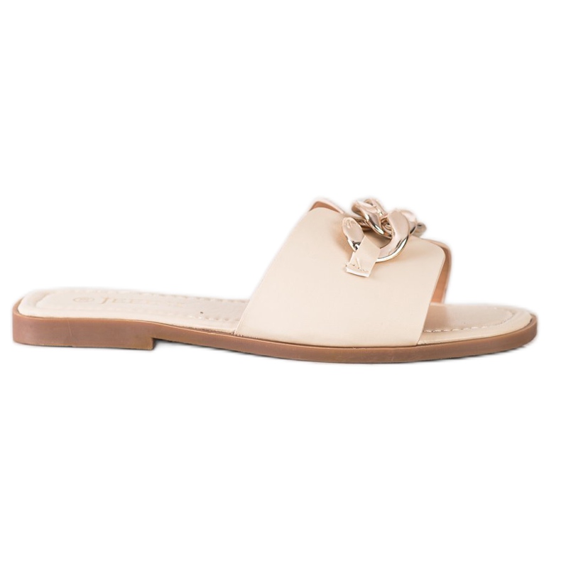 SHELOVET Pantofole Con Decorazione Dorata beige