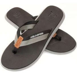 Ciabatte da piscina uomo Aqua-Speed ​​Lagos col 07 nero grigio
