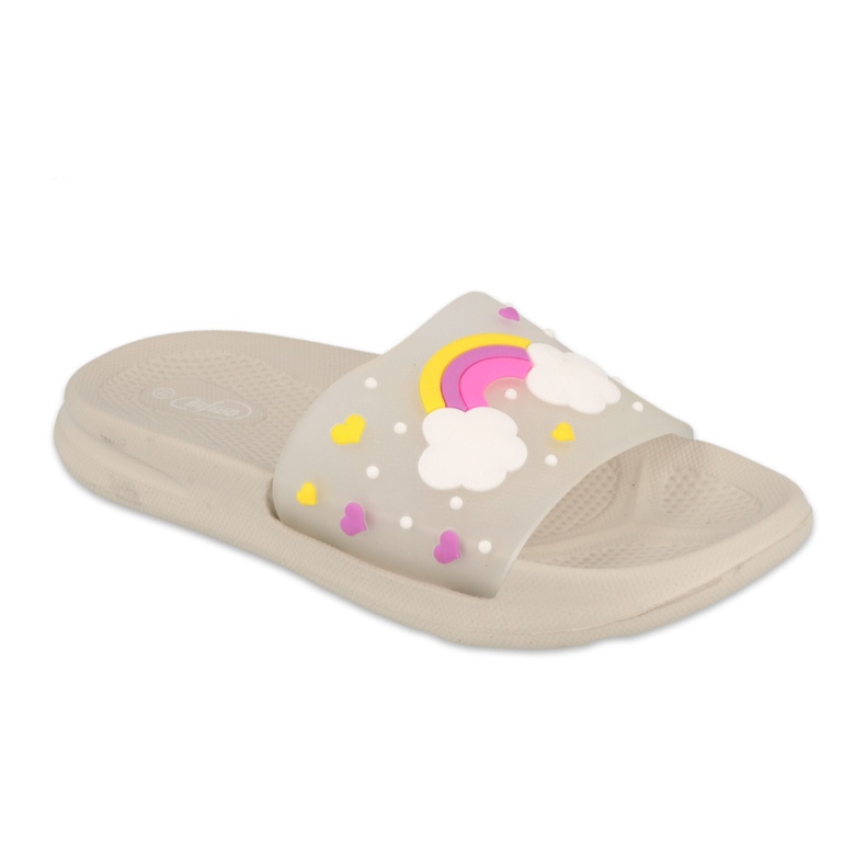 Pantofole in schiuma per bambini Befado - grigie 152Y005 beige multicolore